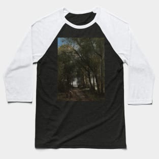 A Lane through the Trees by Jean-Baptiste-Camille Corot Baseball T-Shirt